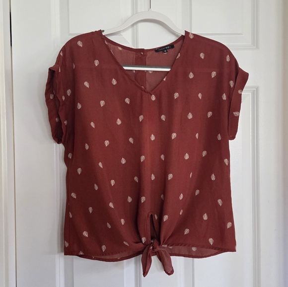 Papermoon Tops - Short-sleeve Fall Top Blouse